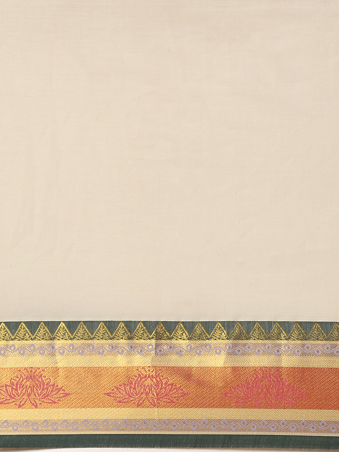 Kerala Cream Gold Jari Weaving Saree