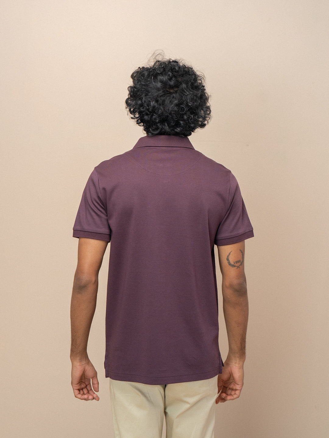 Men Extra Long Staple Cotton Smart Fit Apex Polo T-Shirt Grape AX8