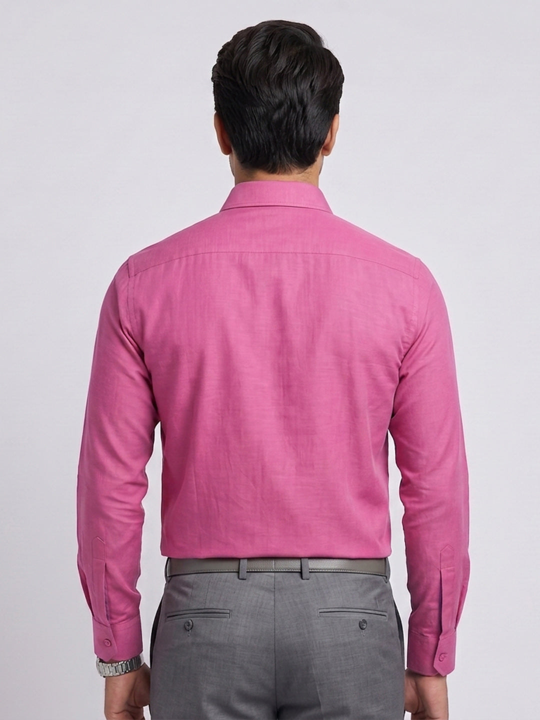 Pack of 2 | 100% Cotton Smart Fit Shirts - Pink & Yellowish Green