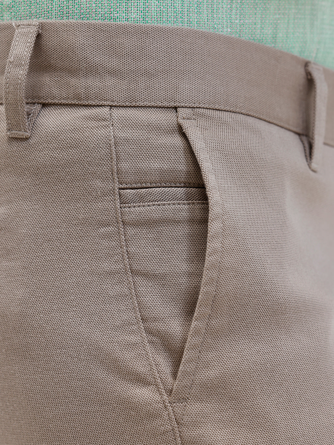 Men’s Smart Fit Cotton Lycra Stretch Brown Pant