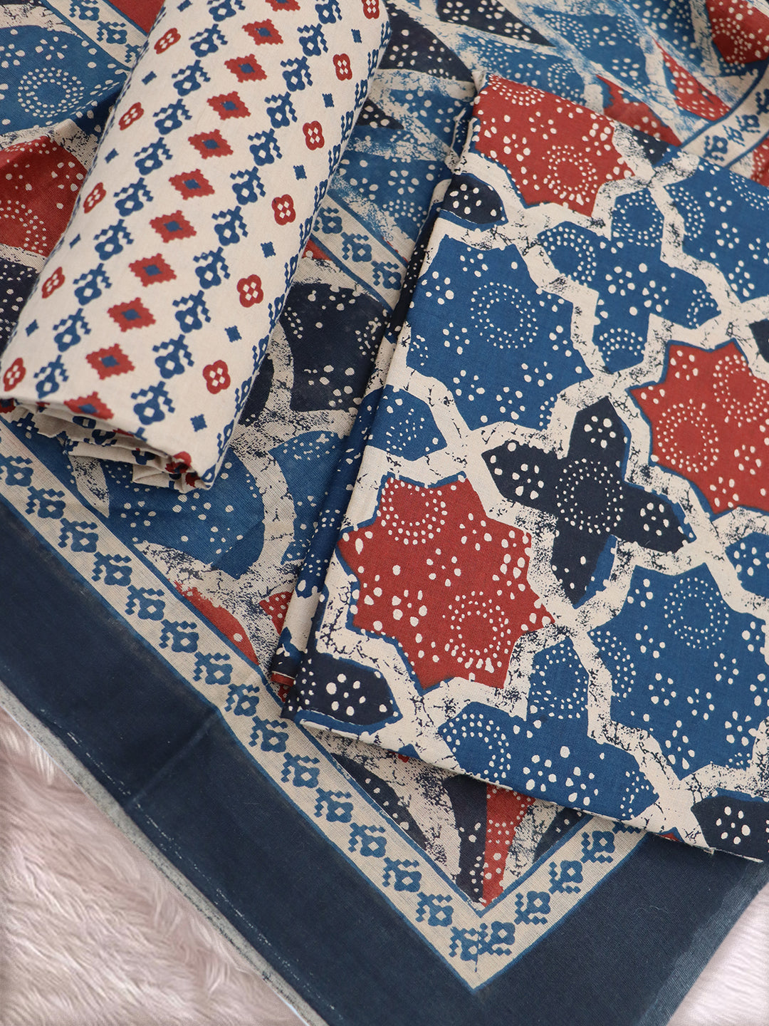 Women Pure Cotton Printed Dress Material Multi Colour DM339