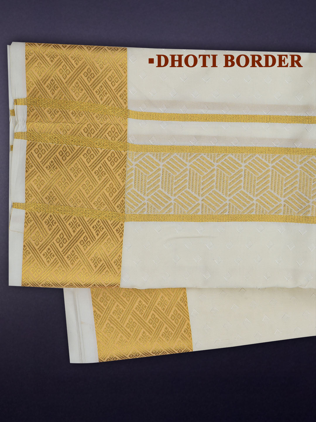 Men Art Silk Dhoti & Shirting Set Cream Mangalakara 140k (2 in 1) M32