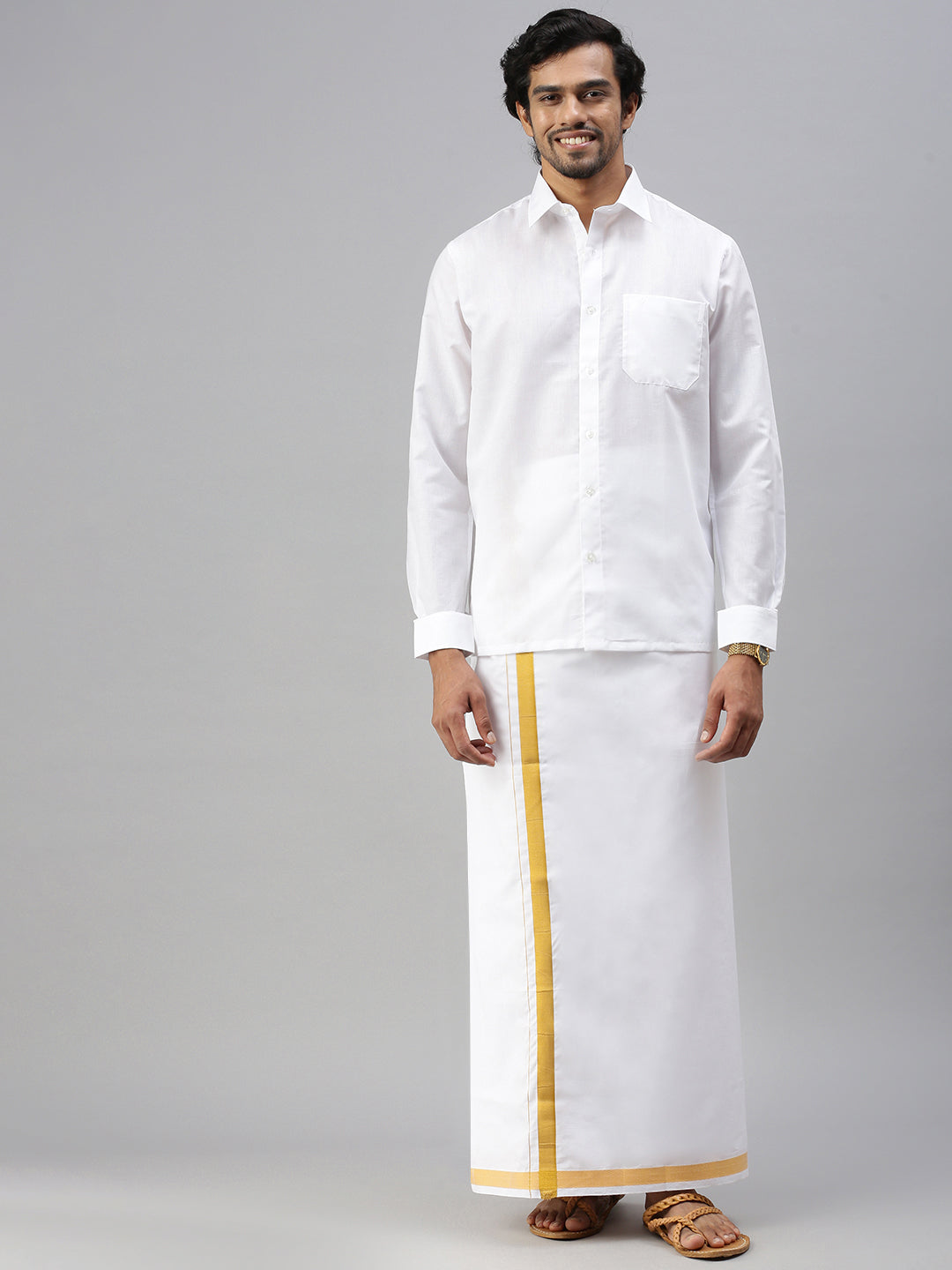 Mens luxury 100% Cotton White Shirt -Breeze Cotton