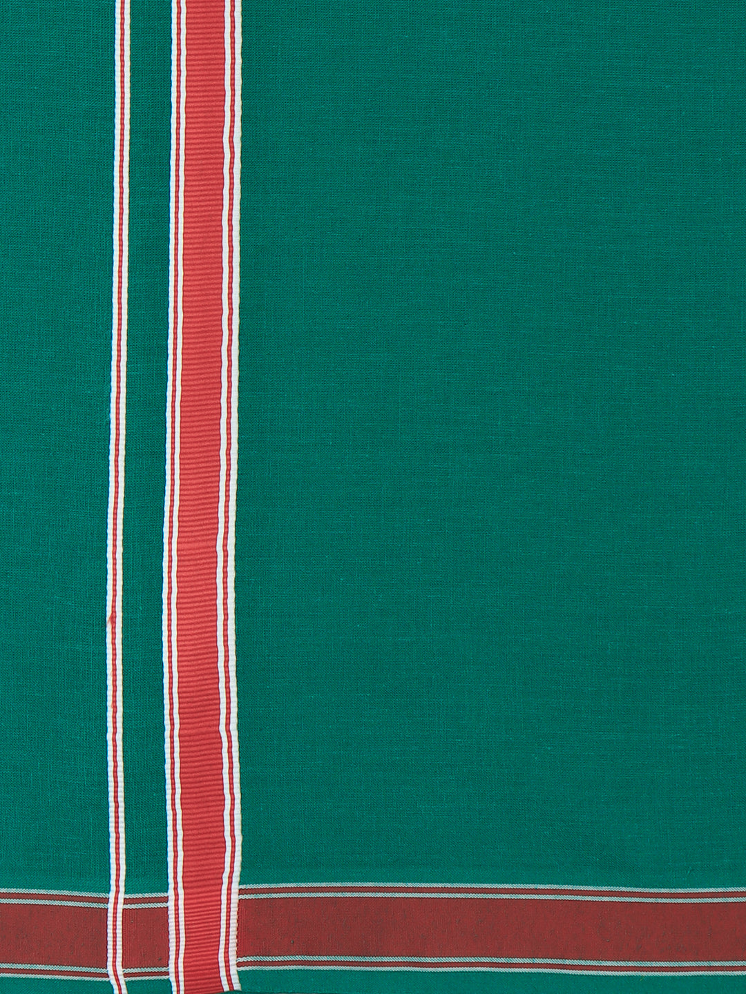 Men Cotton Blend Single Layer Green Dhoti with Fancy Border Enchant 2 EC04