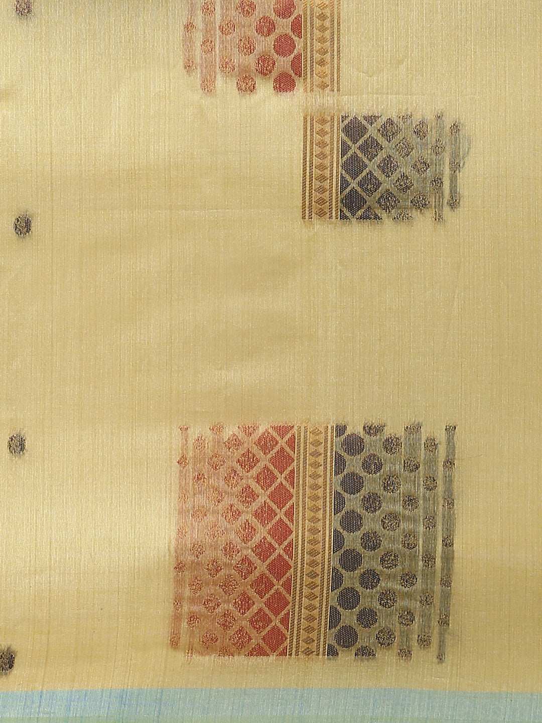 Womens Semi Tussar Weaving Saree Yellow ST131