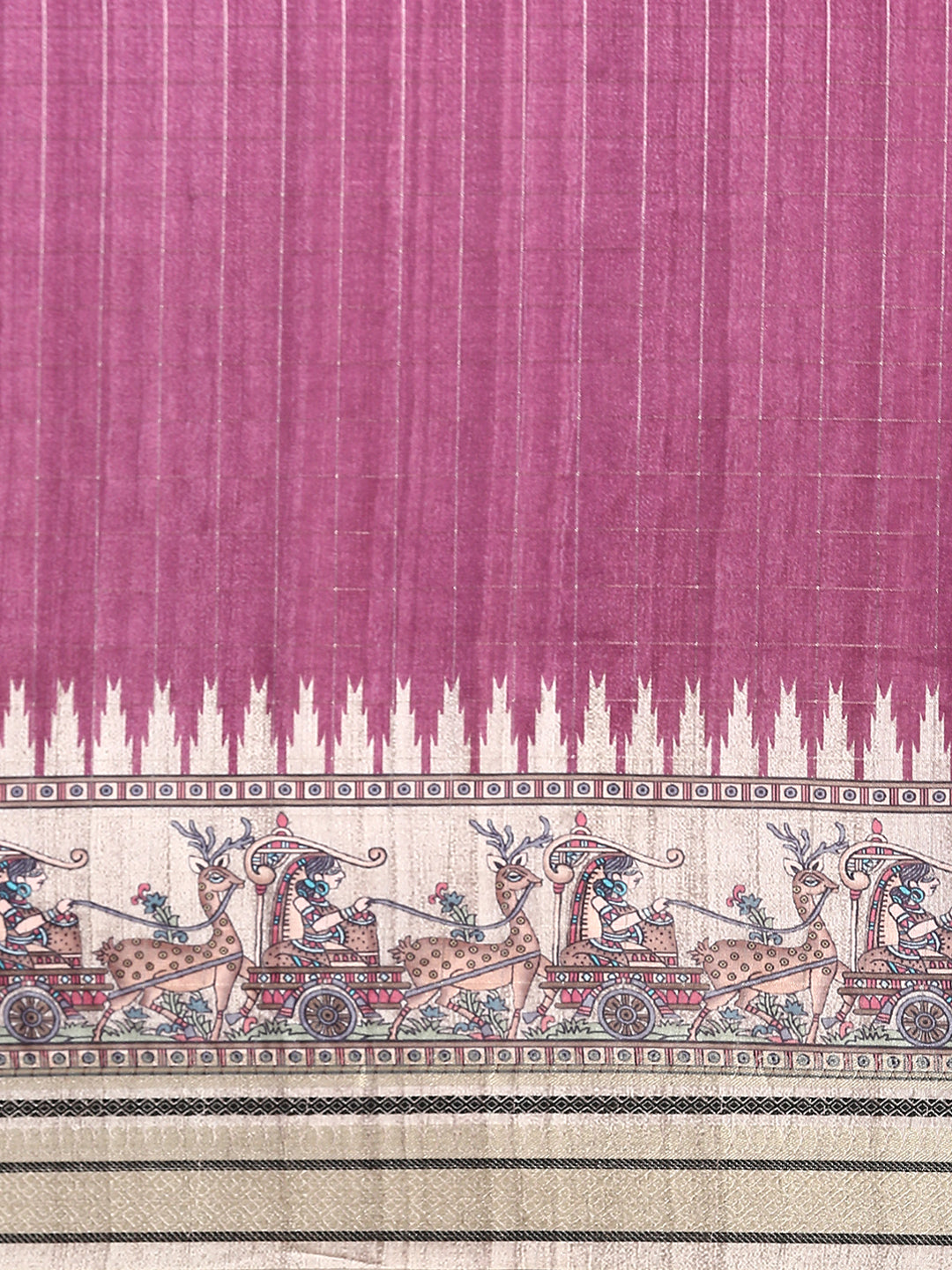 Women Semi Tussar Saree Violet ST199