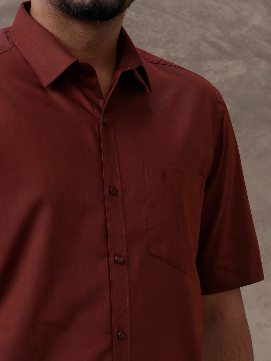 Couple Combo Shirt & Dhoti Set with Saree Brown PCS169