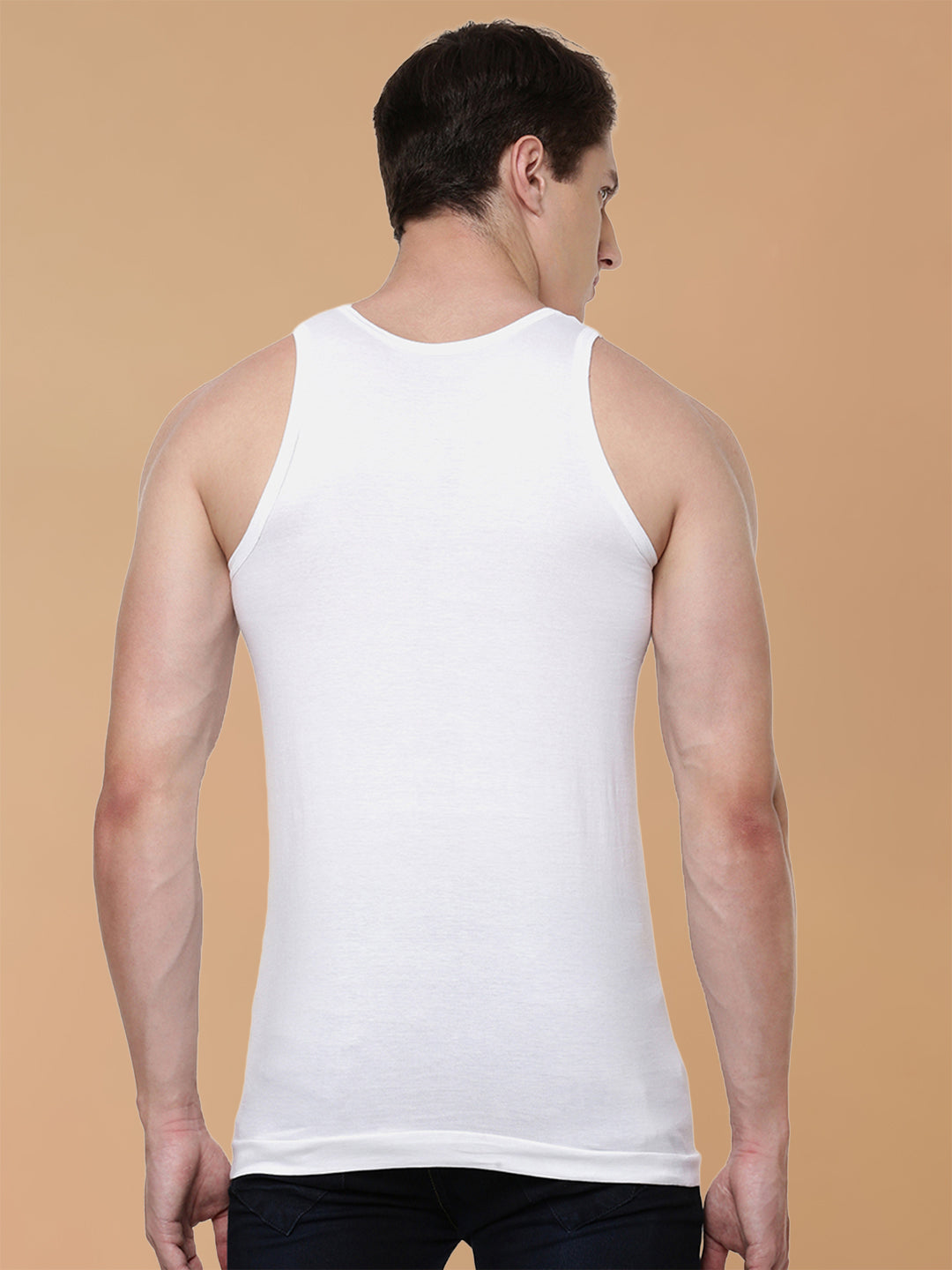 100% Cotton White Vest RN Acoste (Pack of 2)