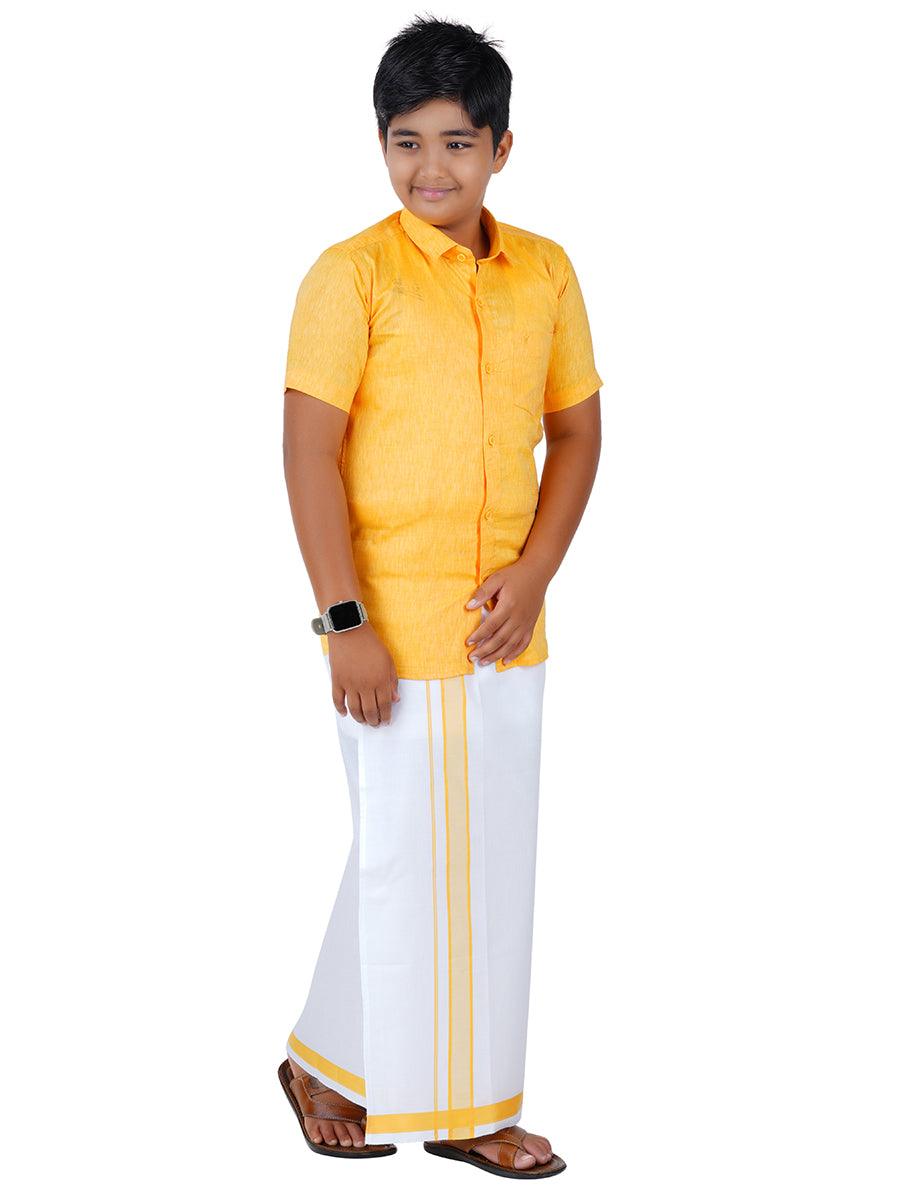 Like Father Like Son Full Sleeves Combo Set Yellow