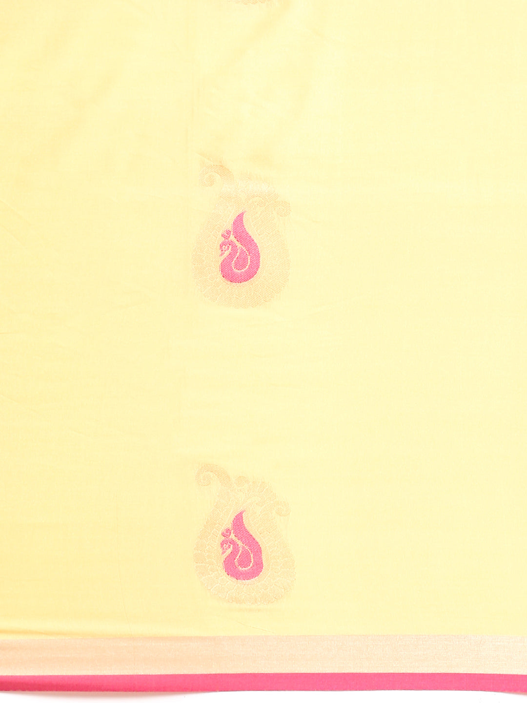 Elegant Semi Soft Silk Sandal Colour With Dark Pink Border Saree SS46-Zoom view