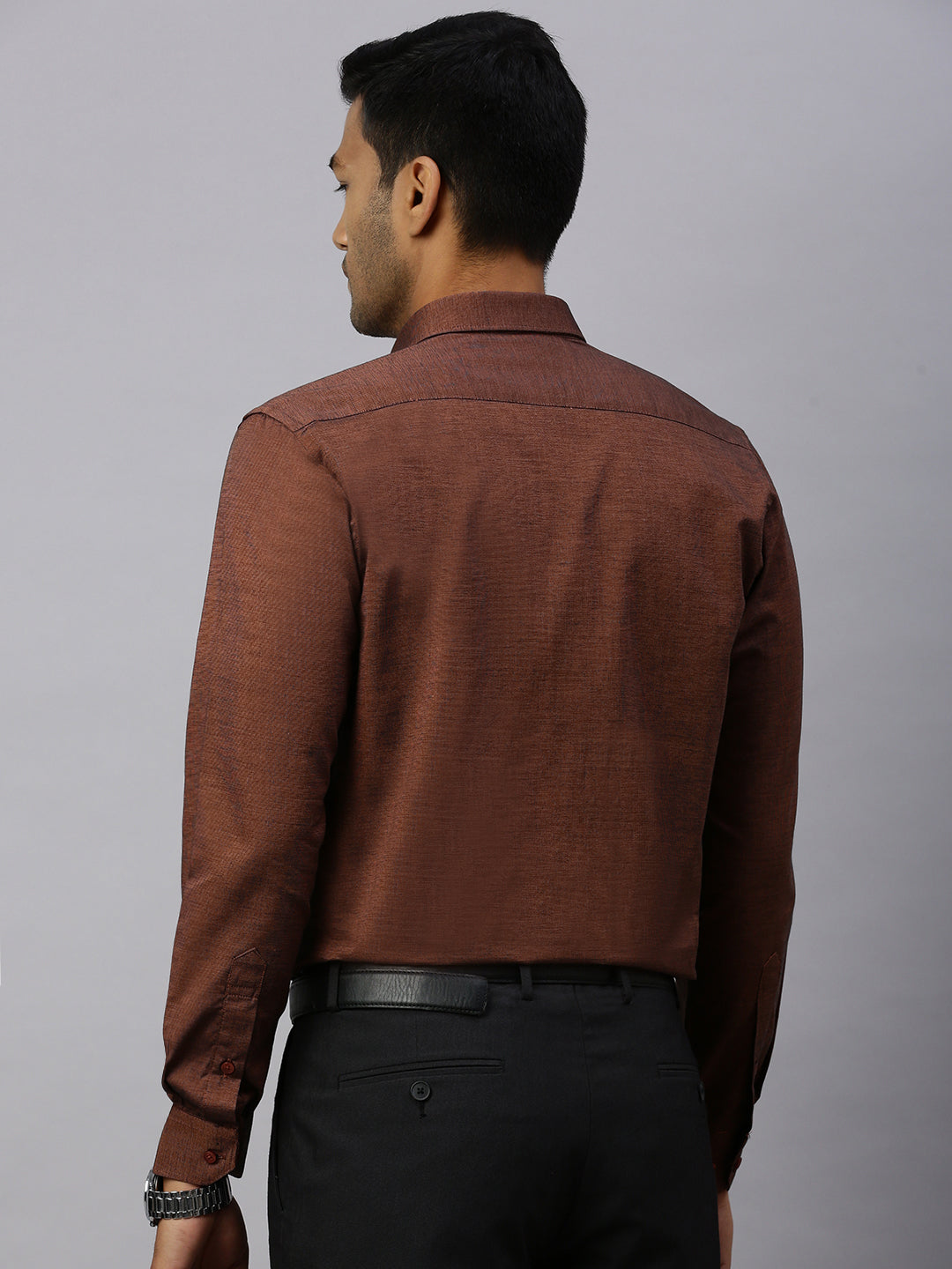 Mens Smart Fit Louts Brown Classic Shirts