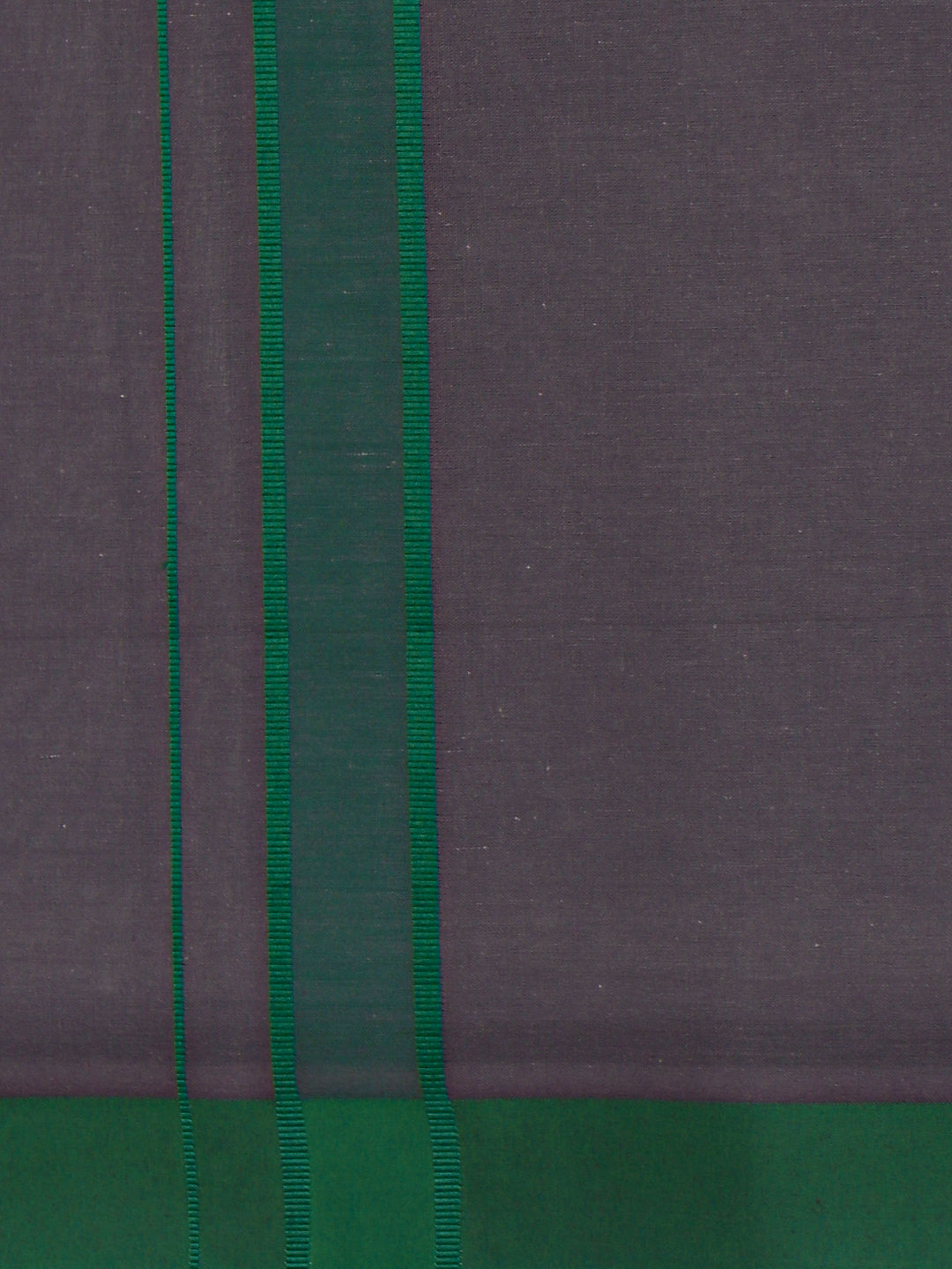 Men 100% Cotton Single Layer Charcoal Dhoti with Assorted Border Ahimsa