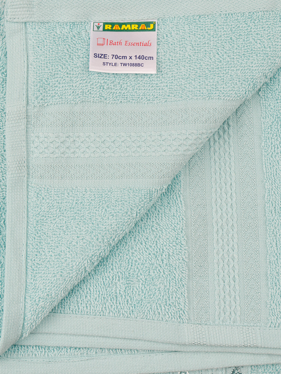 Premium Soft & Absorbent Light Blue Terry Bath Towel BC9-View three