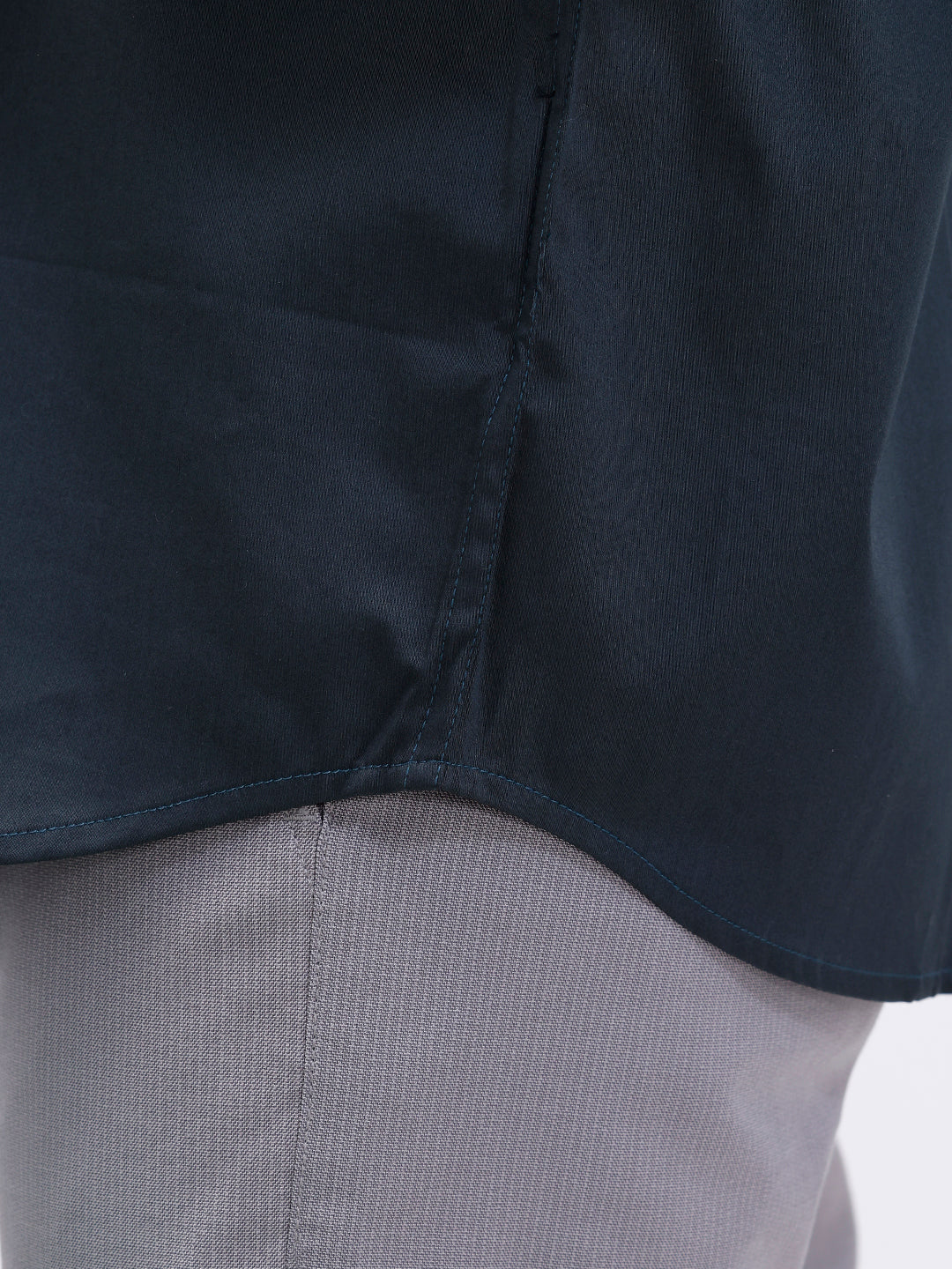 Men Cotton Blend Shirt Dark Green T53 ACT2