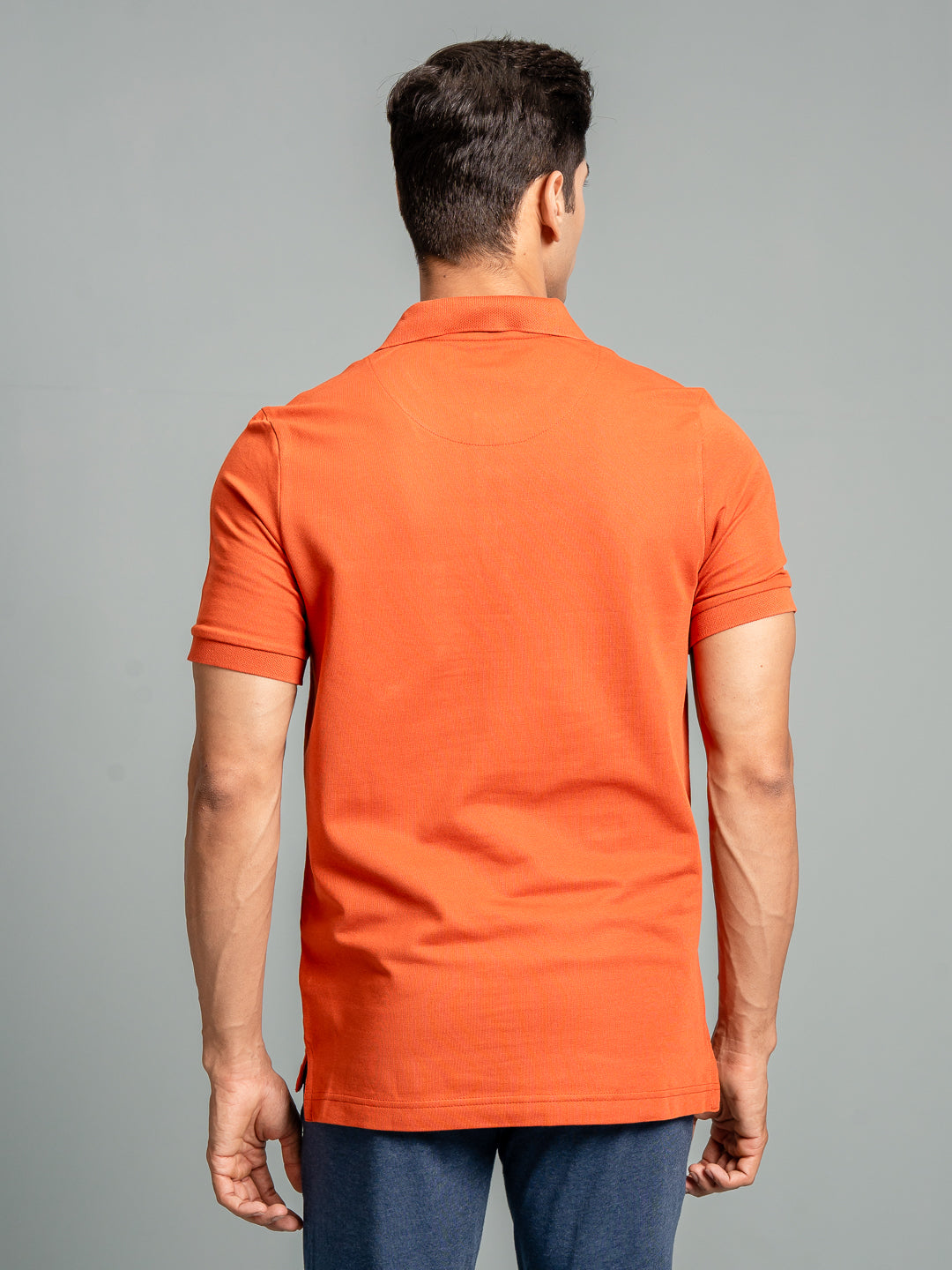 Men Cotton Rich Smart Fit Expert Polo T-Shirt Burnt Orange EP23