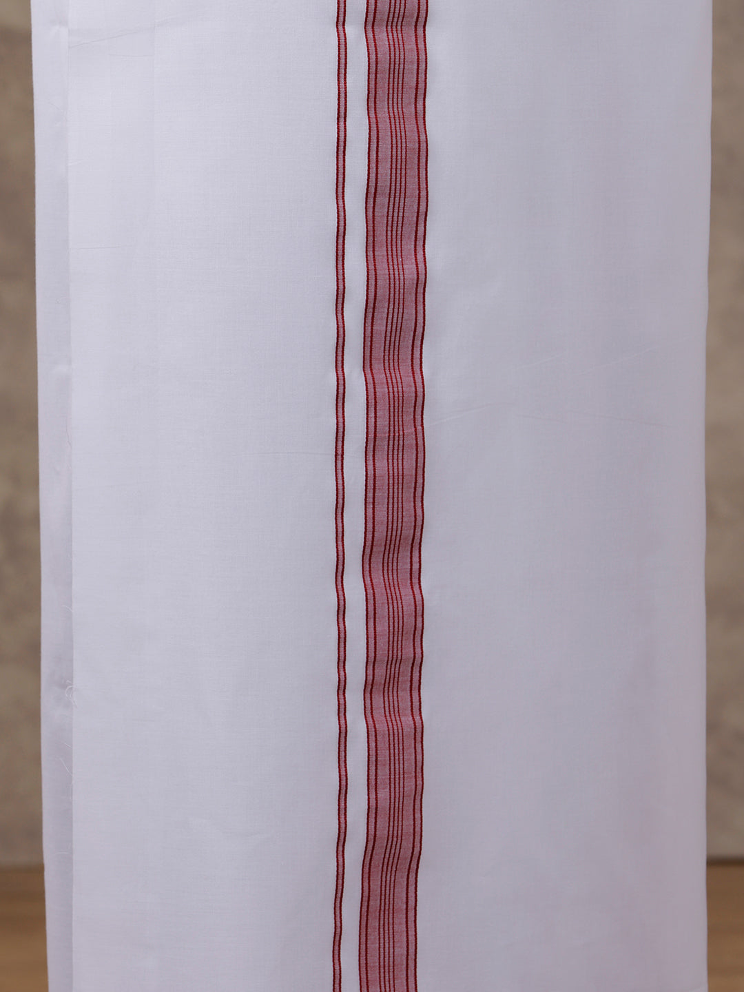 Mens Matching Border Dhoti & Shirt Set Full Maroon C81