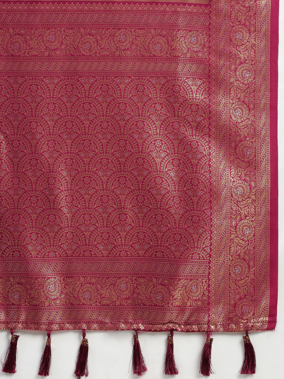 Womens Semi Silk Saree Pink SS263