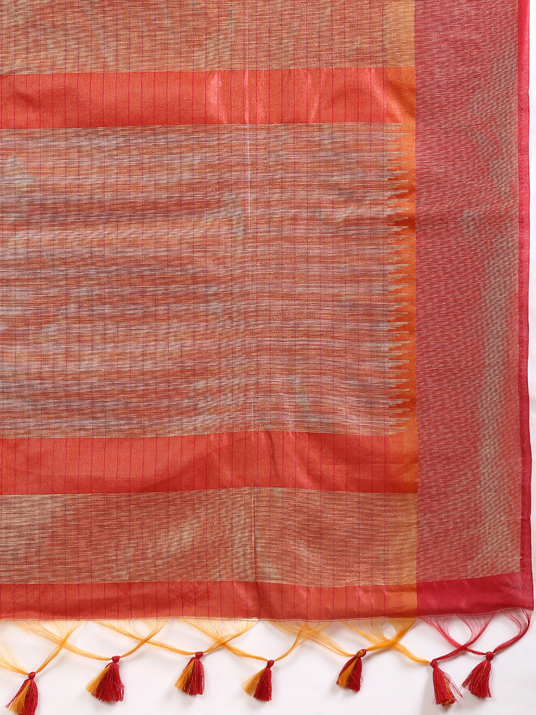 Womens Semi Tussar Weaving Saree Yellow ST182