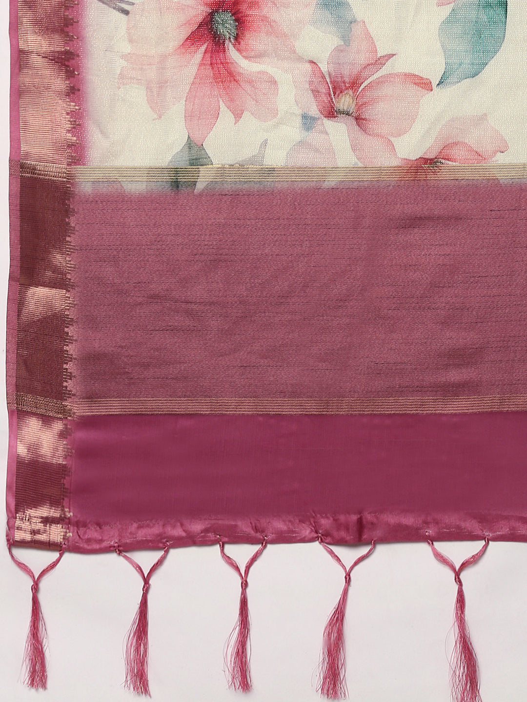 Womens Semi Tussar Weaving Saree Pink ST158