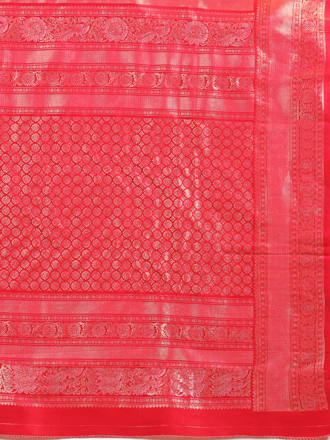 Womens Semi Silk Saree Red SS223