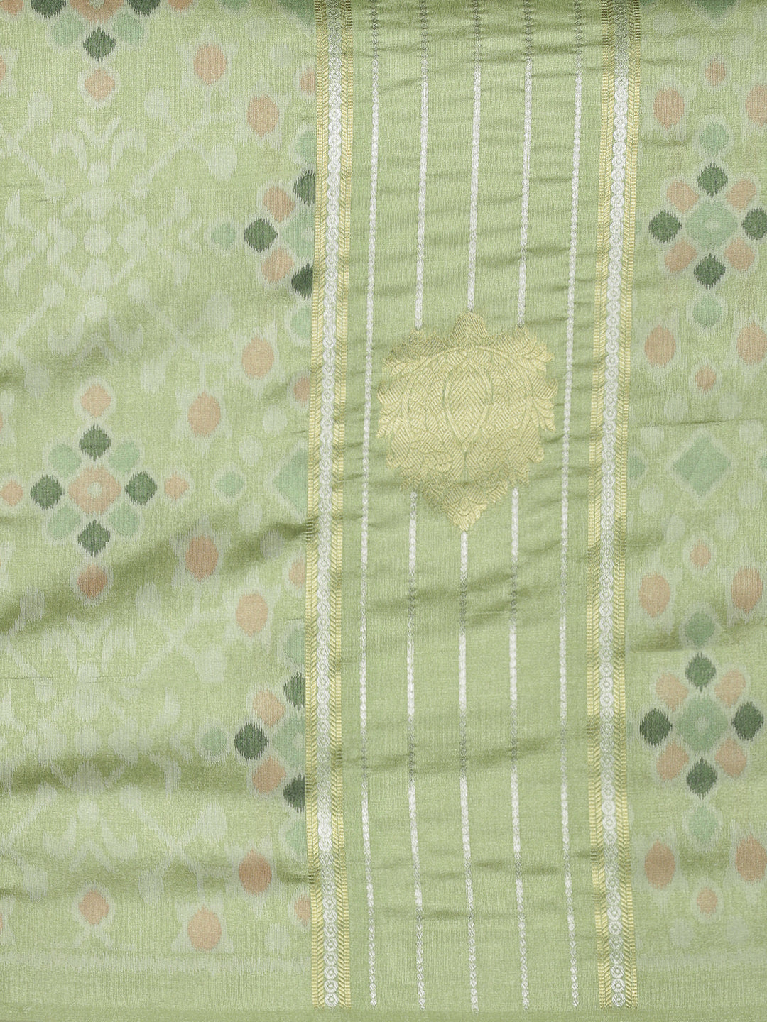 Women Semi Tussar Weaving Green Saree ST318