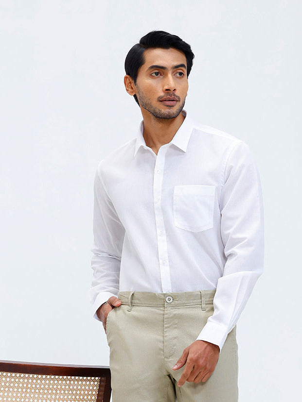 Mens Cotton Full Sleeves Shirt and Linen Cotton Pants Combo TR15505
