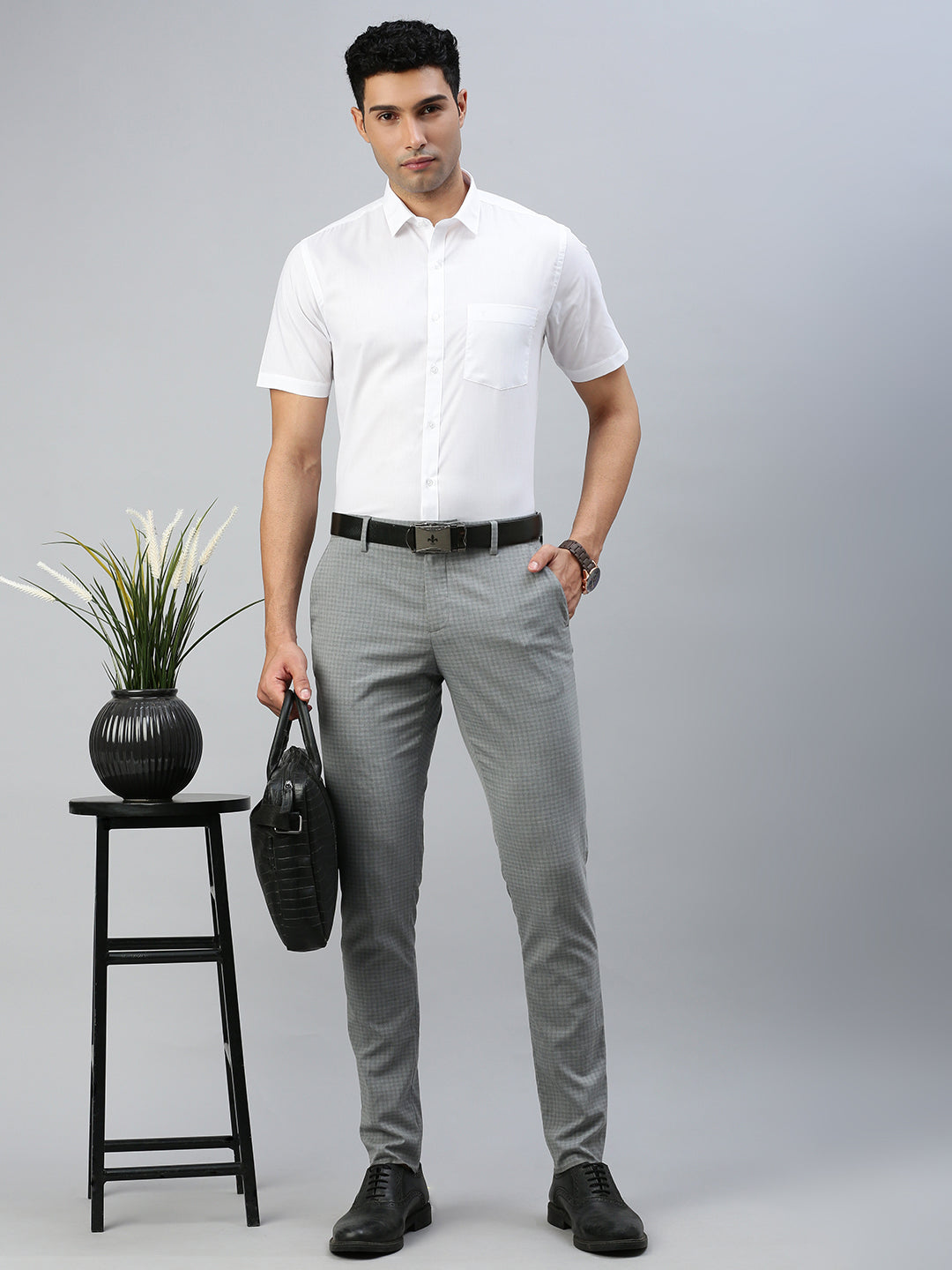 Mens Cotton Rich White Shirt Expert