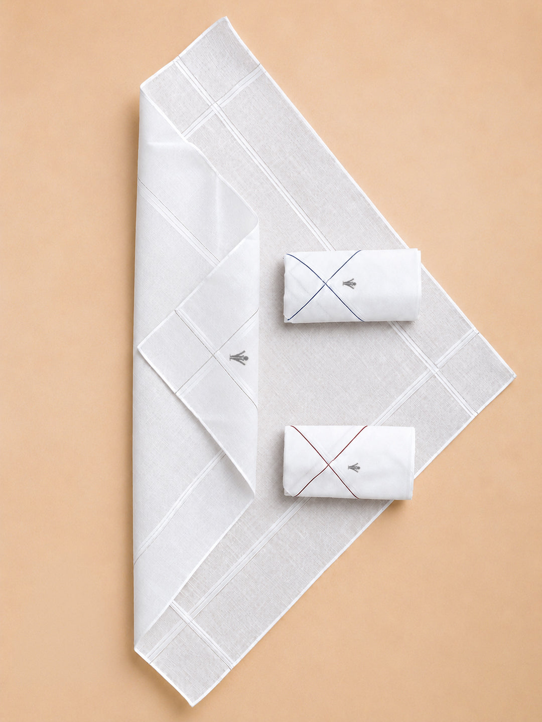 Cotton White Hand Kerchief 2700 (3 in 1)