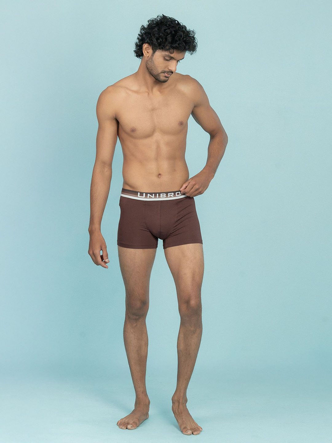 Men TENCEL™ Modal Micro Elastane Stretch Trunk Coffee Brown