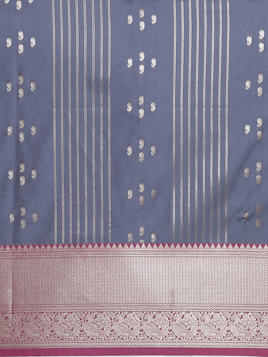 Women Soft Silk Saree Grey with Pink SS407