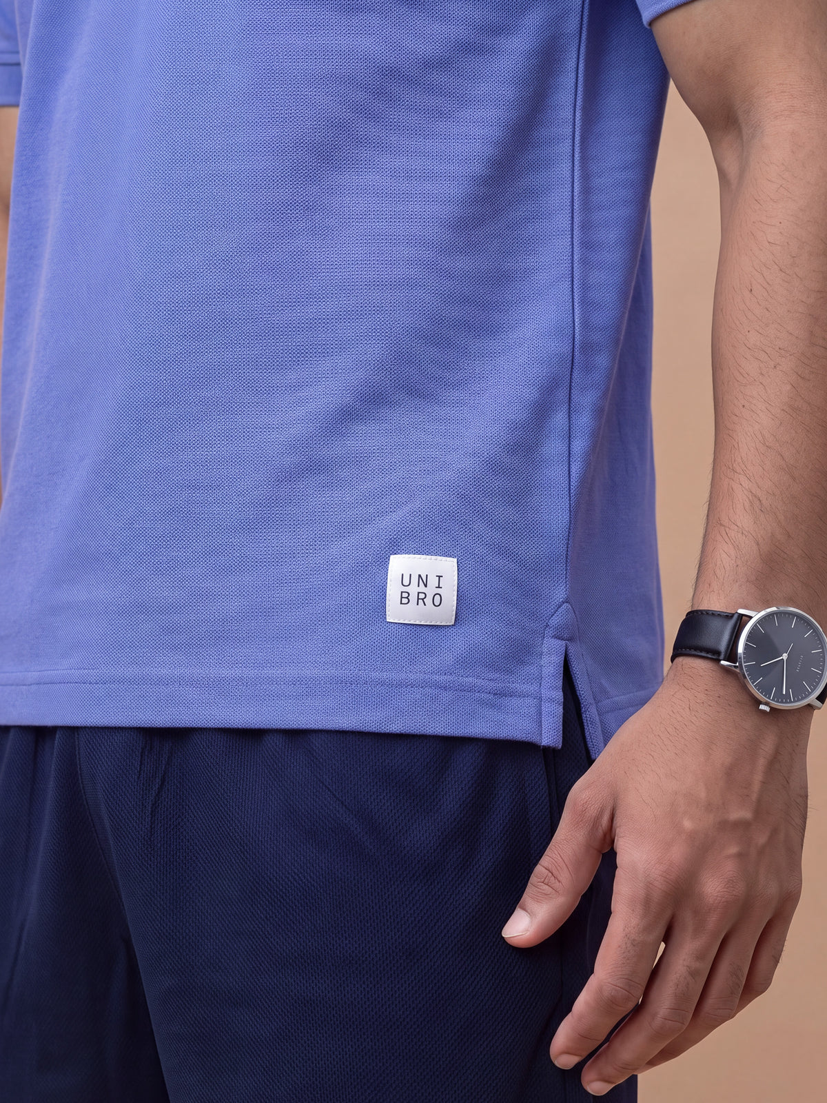 Cotton Rich Pique Polo T-Shirt Pacific Blue