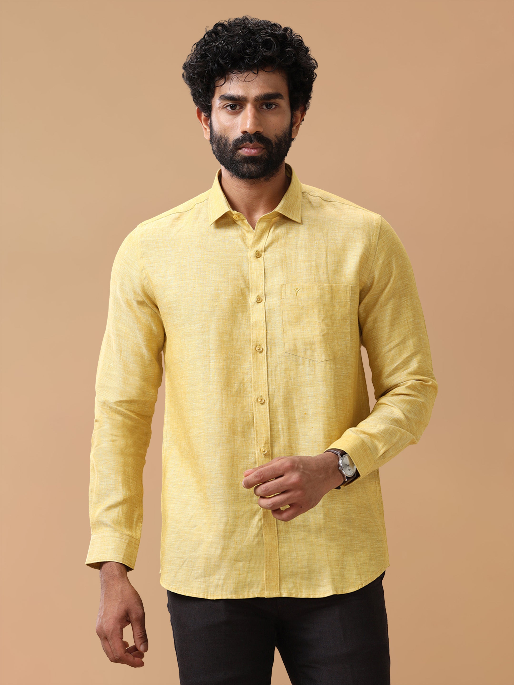 Pure Linen Buttercup Smart Fit Shirt L91
