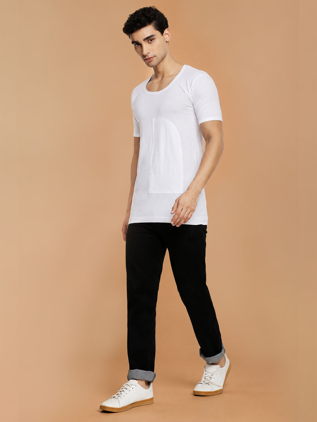 100% Combed Cotton White Pocket Vest RNS Sukra (Pack of 2)