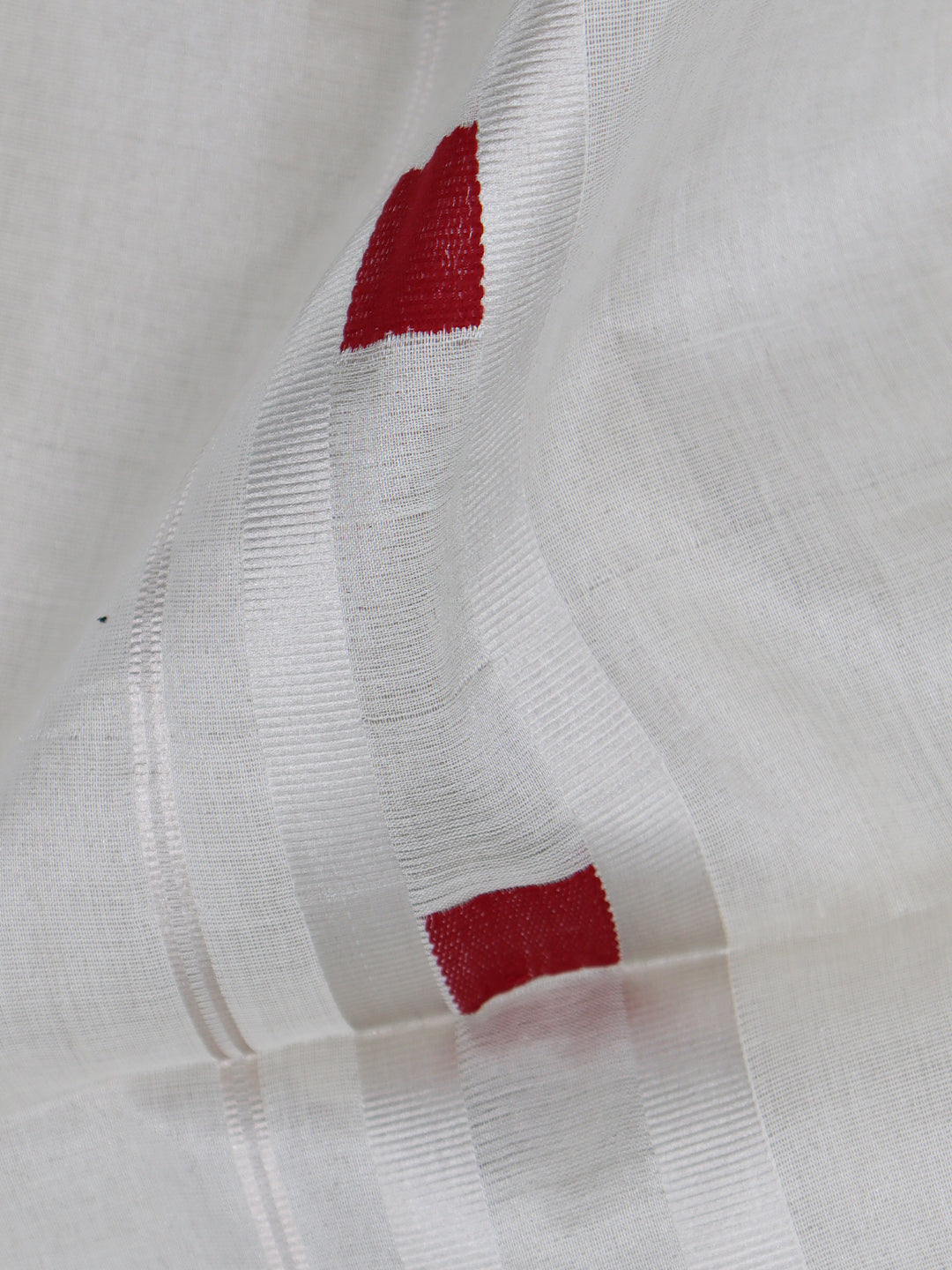 Men Premium Handloom Tissue Silver Dhoti with Fancy Border HLM81