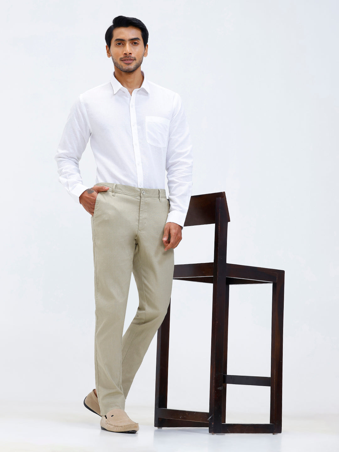 Mens Linen Cotton Full Sleeves Shirt and Pants Combo TR15505