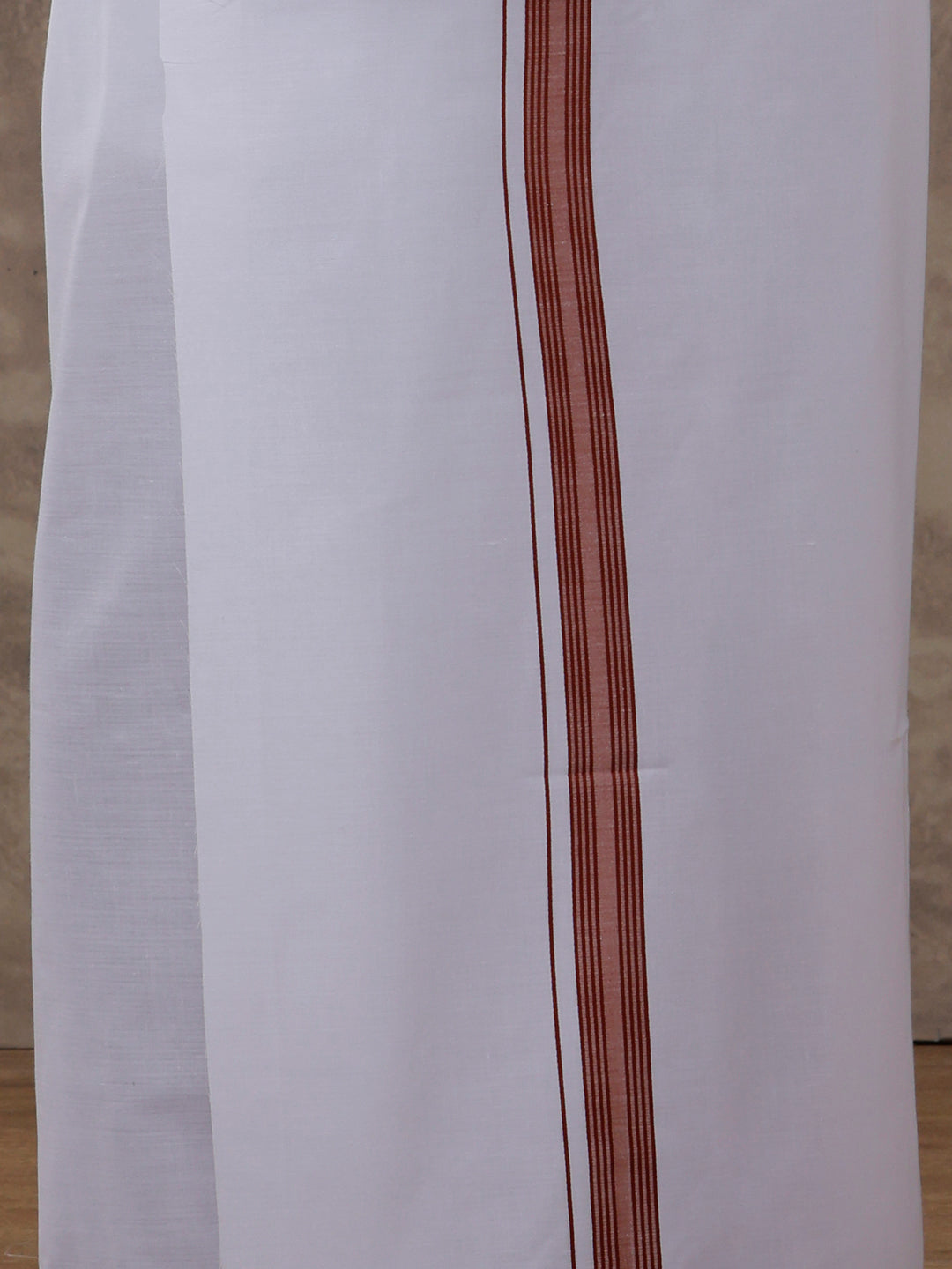 Men Brown Matching Border Dhoti & Half Sleeves Shirt Set Evolution IC7