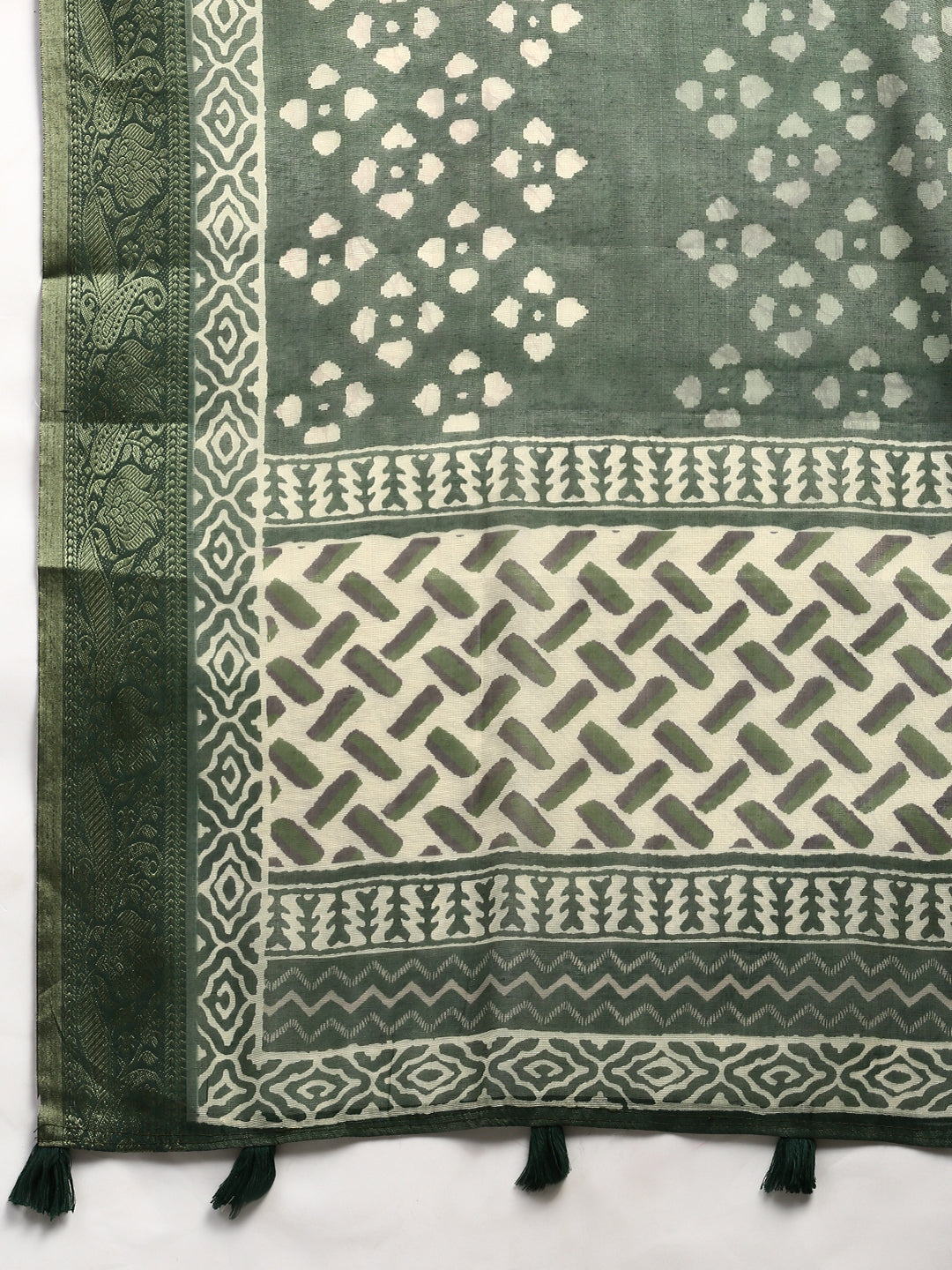 Women Semi Silk Tissue Weaving Saree Green SS286