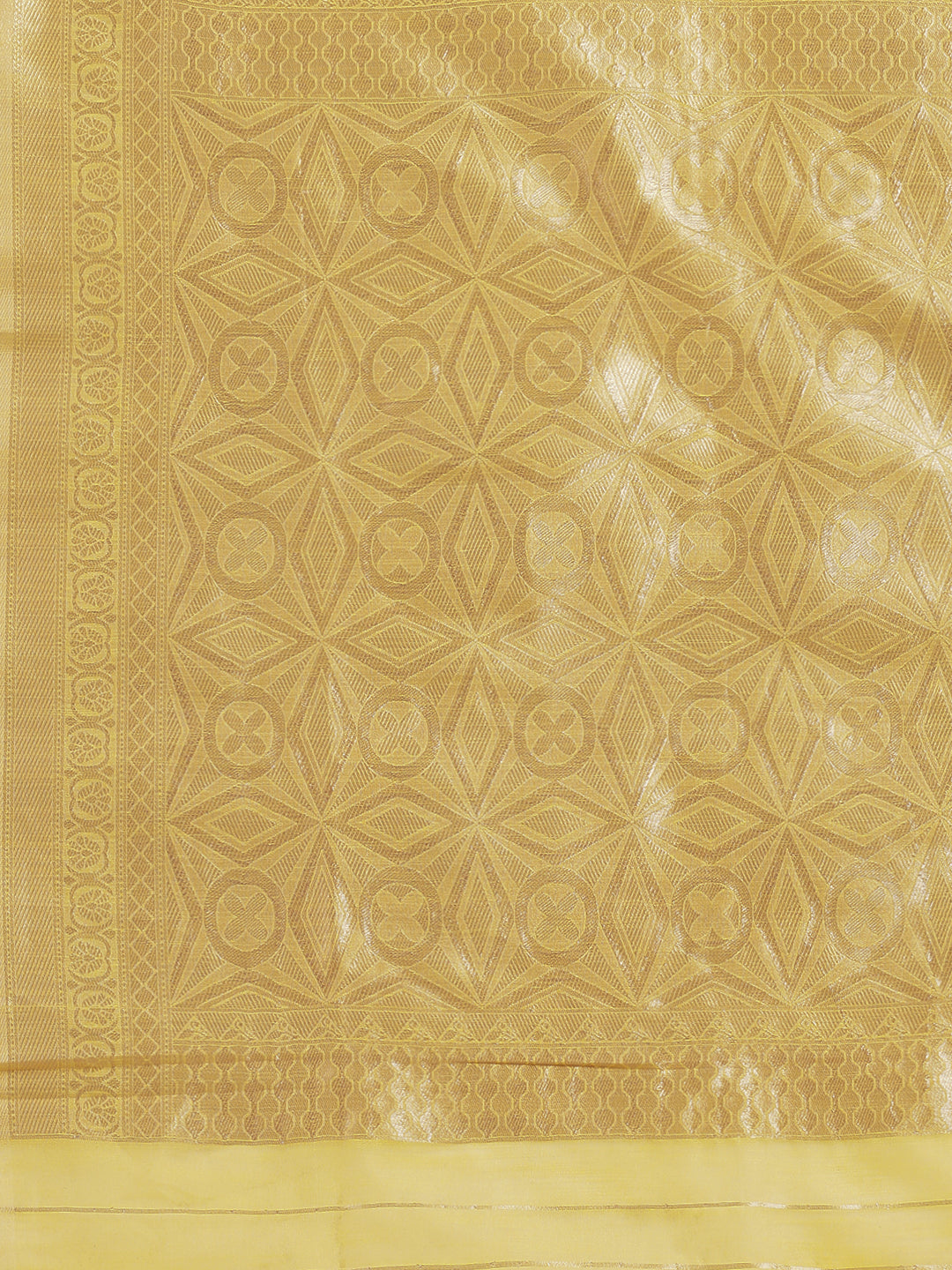 Women Semi Linen Weaving Saree Yellow SL148