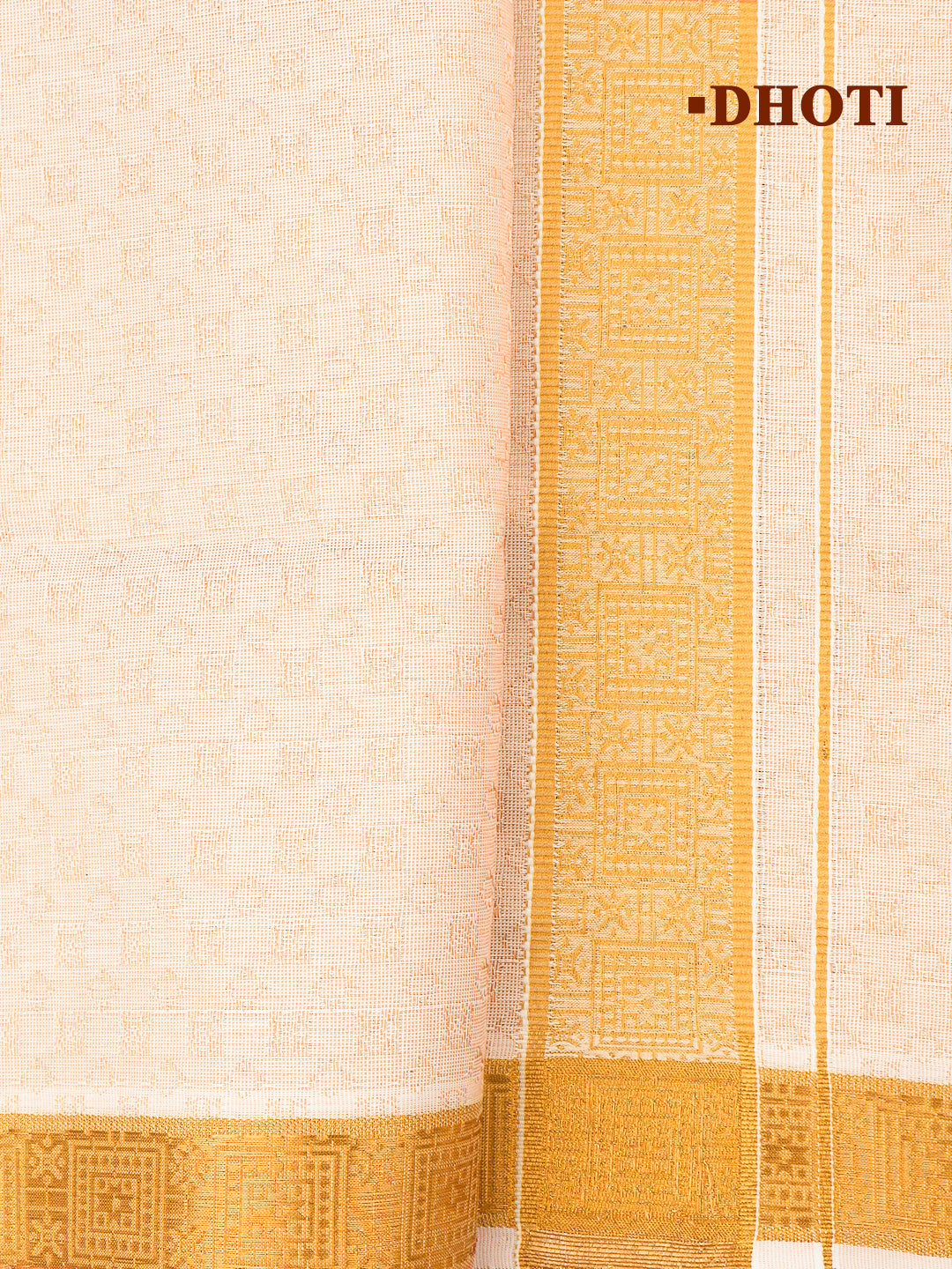 Men Gold Tissue Jacquard Shirting & Dhoti Set Celebrity Elegant CEG03