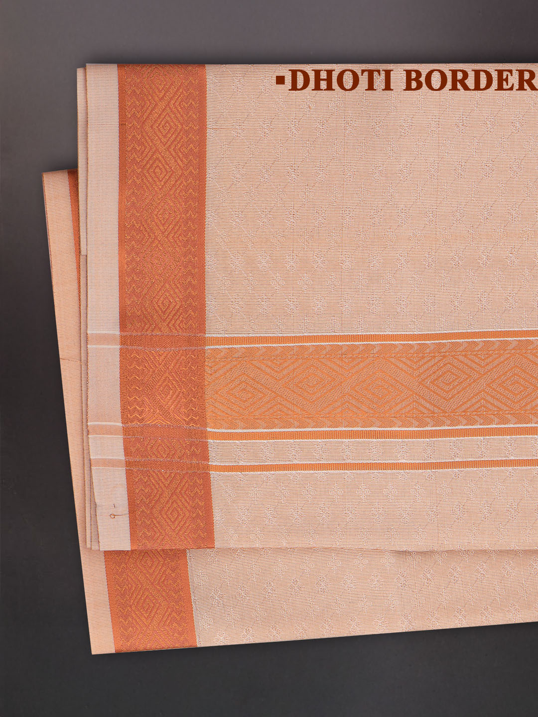Men Art Silk Dhoti & Shirting Set Copper Moon Stone(2*1)