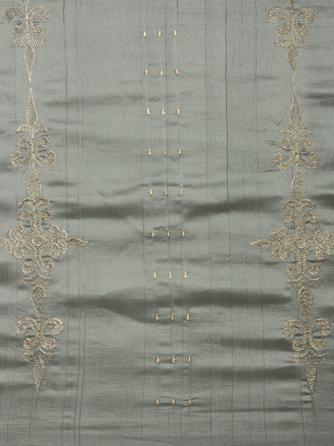 Women Sage Green Semi Tussar Embroidered Saree ST313