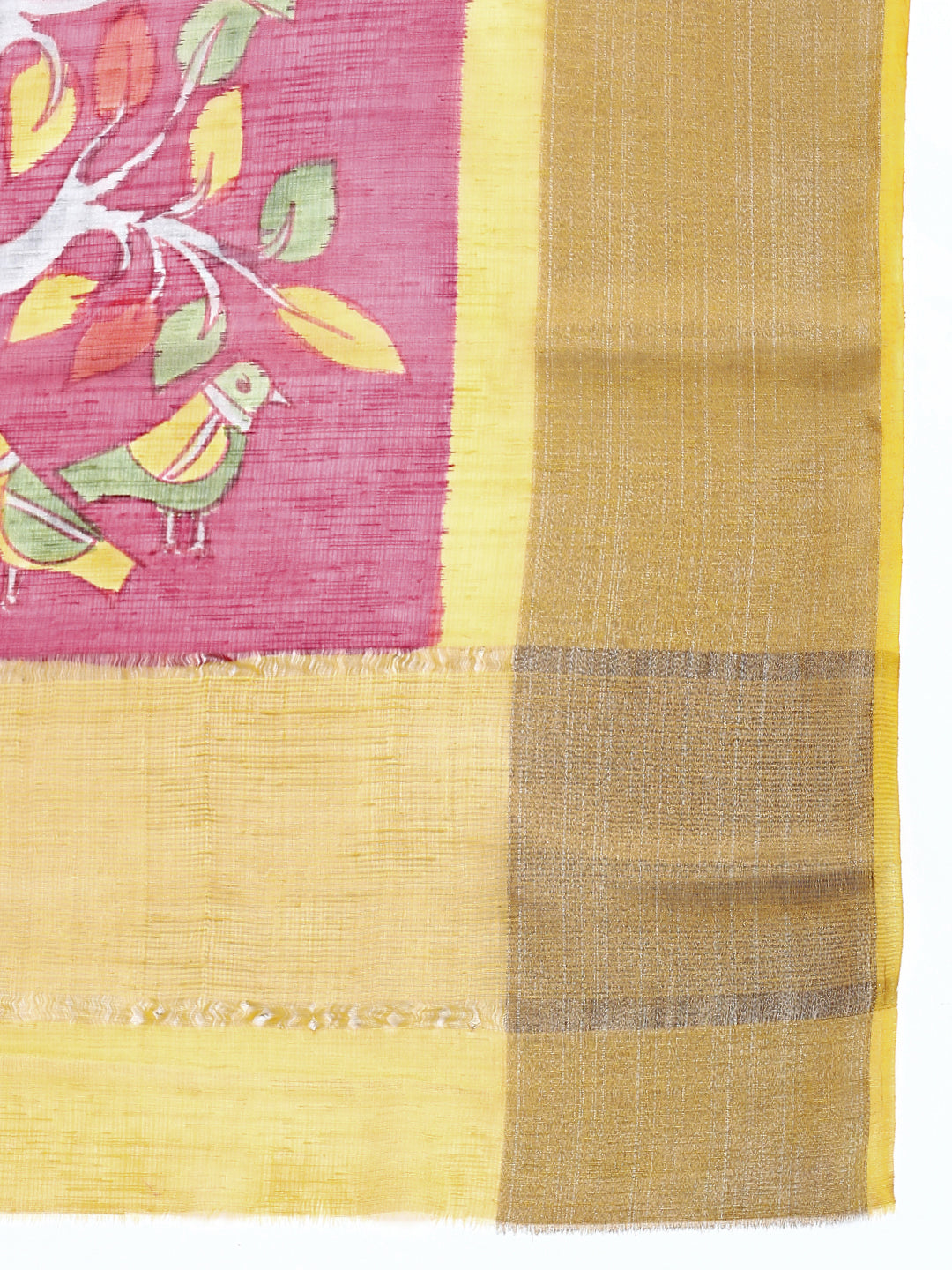 Matching Dhoti Shirt & Semi Linen Saree Couple Combo Purple-Saree zoom view
