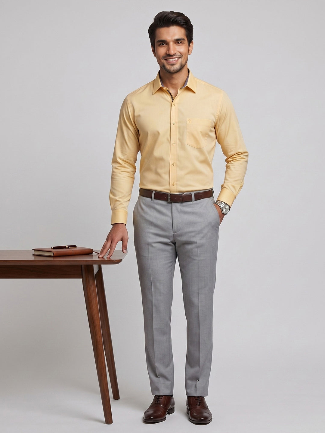 Pack of 2 | 100% Cotton Smart Fit Shirts - Red & Yellow