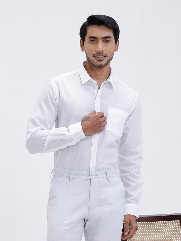 Mens Cotton Full Sleeves Shirt and Linen Cotton Pants Combo TR15502