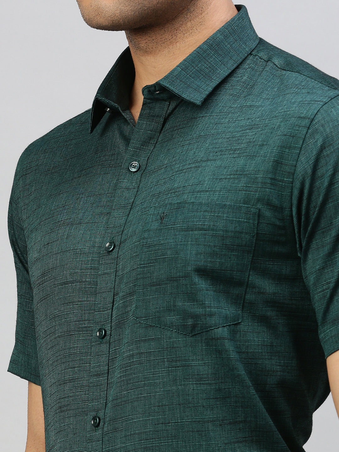 Mens Cotton Blend Shirt Green T33 TI6