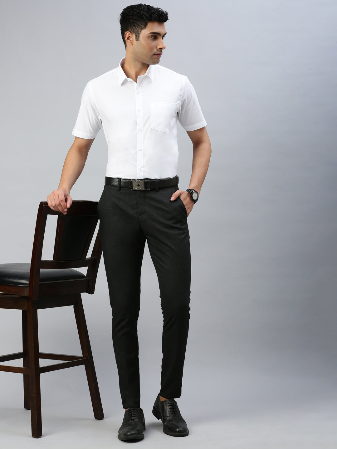 Men 100% Cotton White Shirt Super Faast