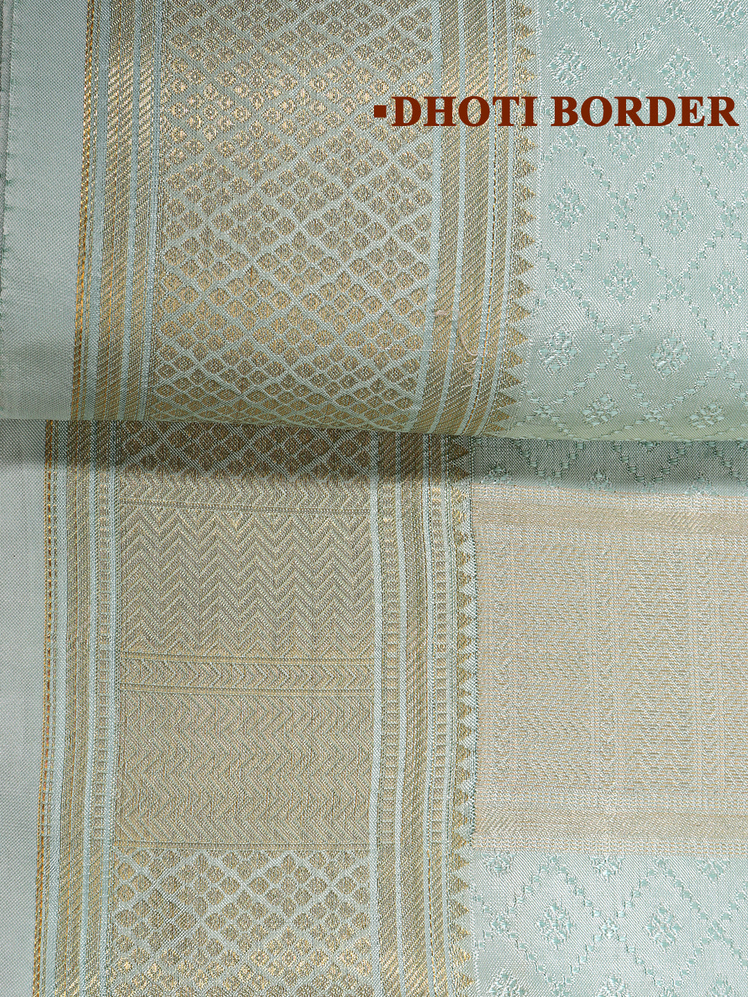 Men Art Silk Wedding Shirting Dhoti & Towel Set Pista Green Touch Tone TT24