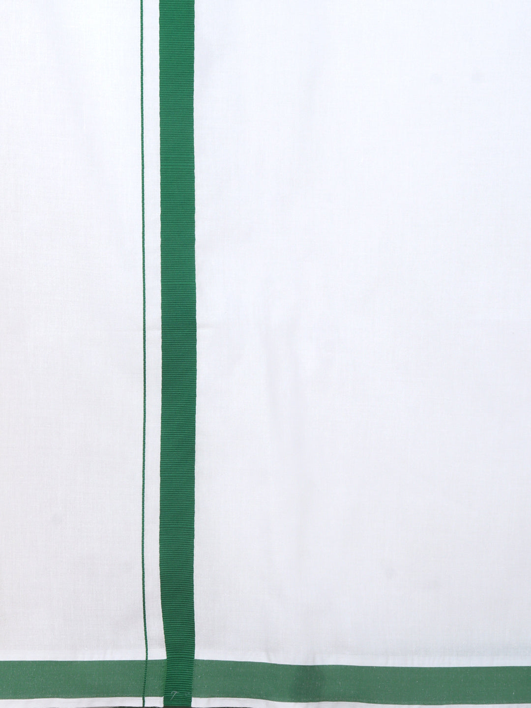 Men Cotton Blend Readymade Single Layer White Dhoti with Big Border GACS13