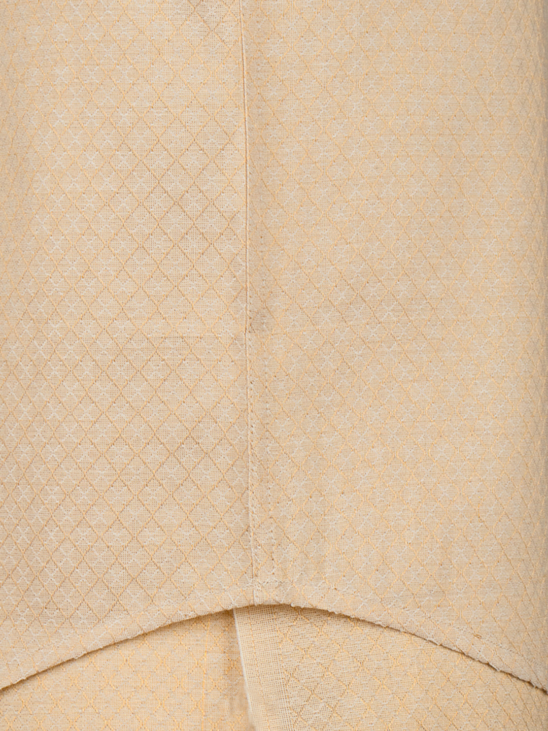 Men Gold Tissue Jacquard Half Sleeves Shirt with Matching Dhoti Set GD13
