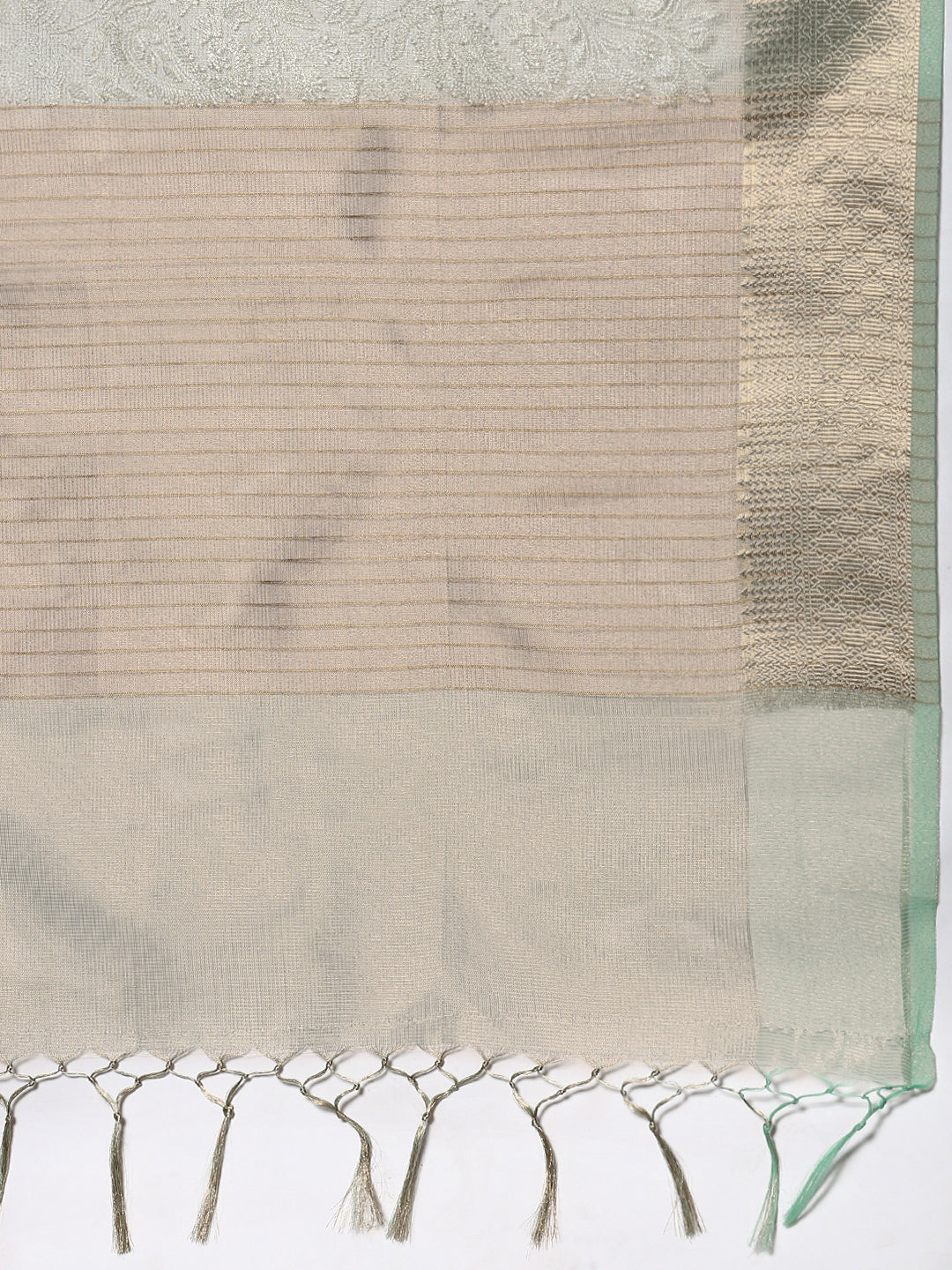 Womens Semi Silk Saree Green SS221